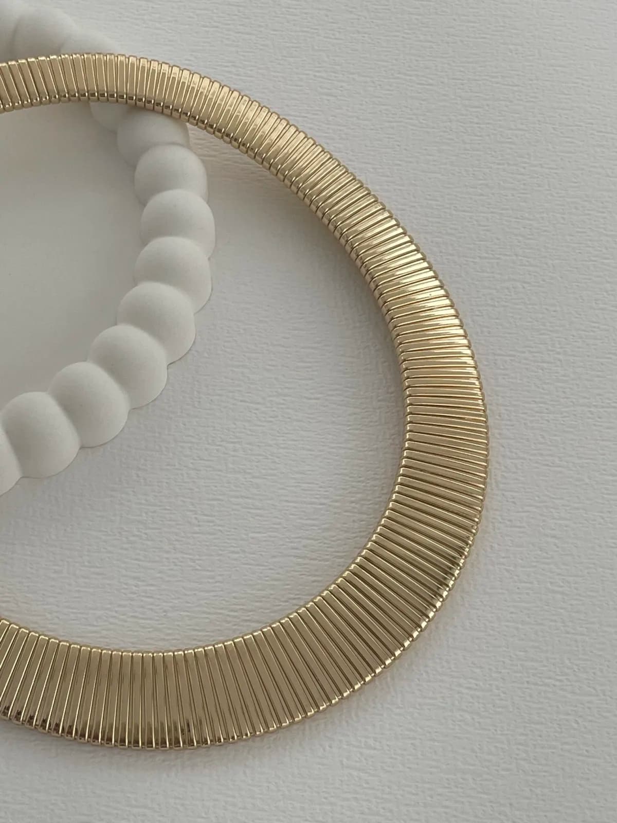 Özel Seri Kalın Tırtık Model Gold Choker Kolye