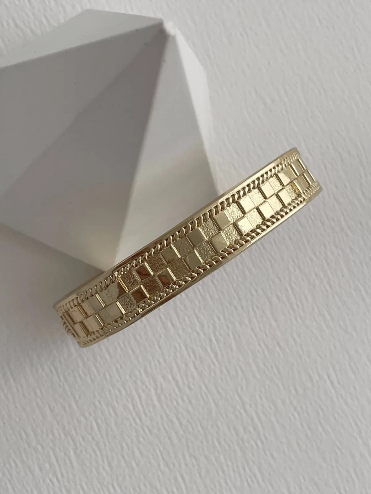 Özel Seri Geometrik Desen Gold Kelepçe Bileklik