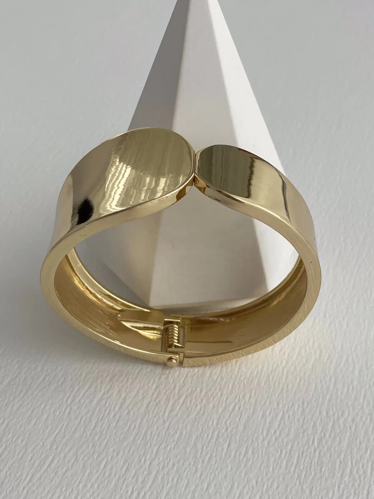 Özel Seri Büyük & Küçük Oval Tasarım Gold Kelepçe bileklik
