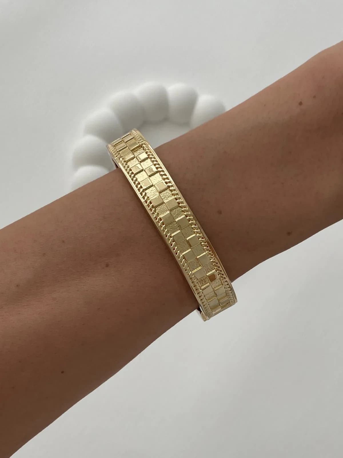 Özel Seri Geometrik Desen Gold Kelepçe Bileklik