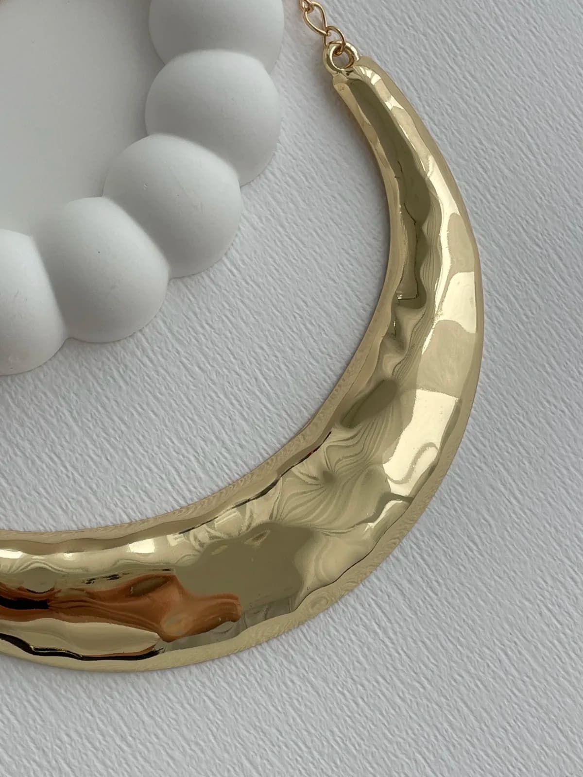 Özel Seri Oval Plaka Tasarım Gold Kolye
